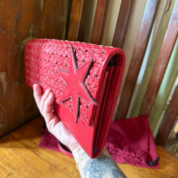 Lodis 1965 Americano Crossbody Bag Clutch Red - Picture 7 of 16